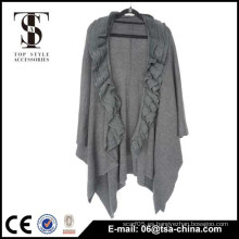 Mantón gris encantador del color de la señora de acrílico popular popular caliente de la venta